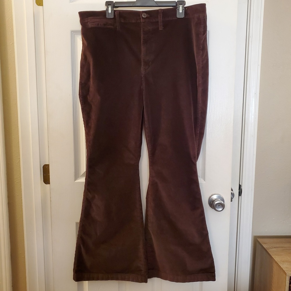 Madewell 33 Perfect Vintage Flare Pant chocolate brwn corduroy retro 70s western